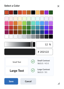 Brightspace color tool