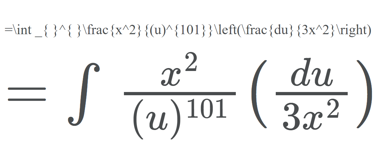 Image of LaTeX code and equivalent rendered math as an image