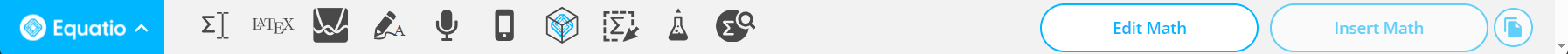 Equatio toolbar