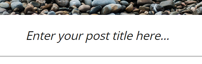 Screenshot of title placeholder in PebblePad