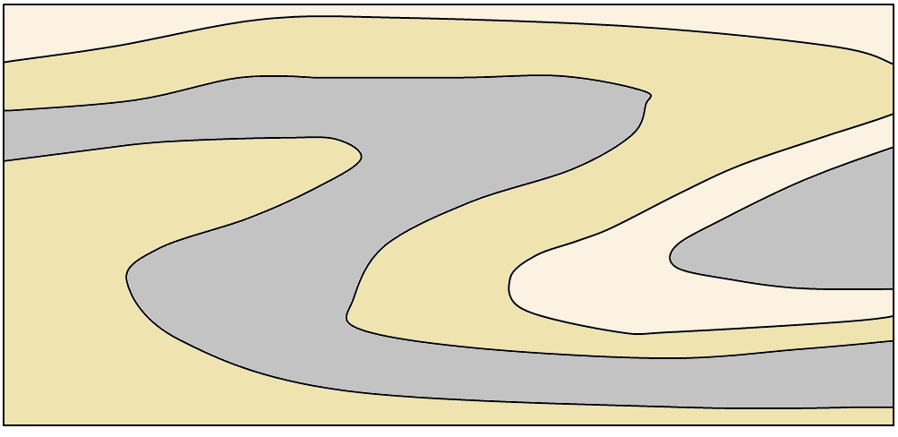 Figure 12.6 An isoclinal recumbent fold [SE]