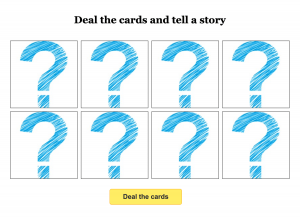 Fill 8 tiles with random images by selecting Deal the cards.