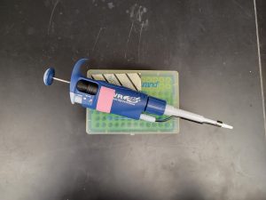 pink tape pipette and tips